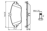 BOSCH Комплект тормозных колодок, дисковый тормоз 0 986 494 662