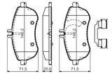 BOSCH Комплект тормозных колодок, дисковый тормоз 0 986 494 667