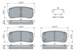 BOSCH Bromsbeläggssats, skivbroms 0 986 494 971