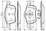 BOSCH Bromsbeläggssats, skivbroms 0 986 495 061