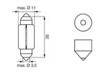 BOSCH Hõõgpirn,numbrivalgustus 1 987 302 810