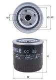 KNECHT Oljefilter OC 83