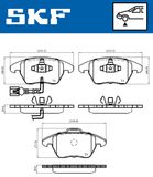 SKF Piduriklotside komplekt, ketaspidur VKBP 80007 E