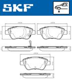 SKF Bromsbeläggssats, skivbroms VKBP 80017 A