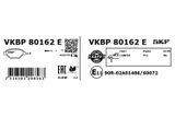 SKF Комплект тормозных колодок, дисковый тормоз VKBP 80162 E