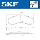 SKF Комплект тормозных колодок, дисковый тормоз VKBP 80422 E