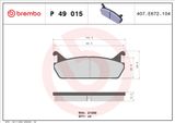 BREMBO Комплект тормозных колодок, дисковый тормоз P 49 015