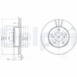 DELPHI Тормозной диск BG3151
