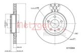 METZGER AUTOTEILE Bremžu diski 6110084