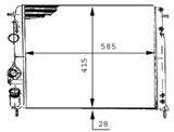 MAHLE Радиатор, охлаждение двигателя CR 493 000S
