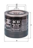 MAHLE Oljefilter OC 23