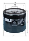 MAHLE Масляный фильтр OC 606