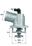 MAHLE Termostat, środek chłodzący TI 55 92D