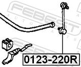 FEBEST Drążek / wspornik, stabilizator 0123-220R