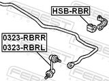 FEBEST Drążek / wspornik, stabilizator 0323-RBRR
