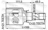 FEBEST Ledsats, drivaxel 0411-Z30