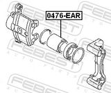 FEBEST Поршень, корпус скобы тормоза 0476-EAR