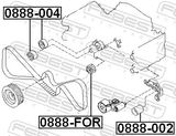 FEBEST Ohjainrulla, hammashihna 0888-FOR