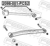 FEBEST Kinnituspoldid, õõtshoob 2098-001-PCS2