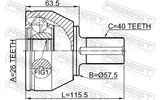 FEBEST Ledsats, drivaxel 2110-CA223