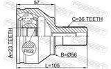 FEBEST Ledsats, drivaxel 2110-FOCII