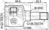 FEBEST Ledsats, drivaxel 2111-CB420LH