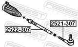 FEBEST Raidetangon pää 2521-307