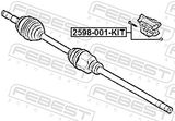 FEBEST Polt, veovõll 2598-001-KIT