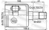 FEBEST Ledsats, drivaxel 2711-S40IILH
