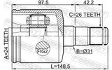 FEBEST Ledsats, drivaxel 2711-S80ATLH