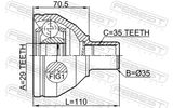 FEBEST Ledsats, drivaxel 2711-XC90LH