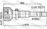 FEBEST Ledsats, drivaxel 2711-XC90RH
