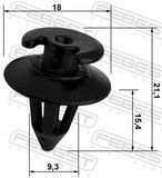 FEBEST Kinnitusklipp, uksevooderdis 88570-001