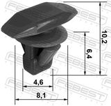 FEBEST Kinnitusklipp, mootorikapoti isolatsioon 88570-010