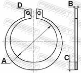 FEBEST Paigalduskomplekt, veovõlli otsa kaitsekumm CC-4-48X2-PCS5