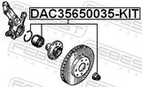 FEBEST Pyöränlaakerisarja DAC35650035-KIT