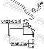 FEBEST Paigutus,stabilisaator MSB-736