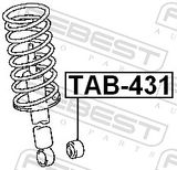 FEBEST Holkki, iskunvaimennin TAB-431