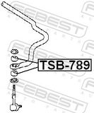FEBEST Paigutus,stabilisaator TSB-789