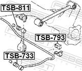 FEBEST Paigutus,stabilisaator TSB-811