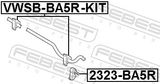 FEBEST Tuleja łożyska, stabilizator VWSB-BA5R-KIT