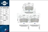 ROTINGER Piduriklotside komplekt, ketaspidur RT 1PD21300