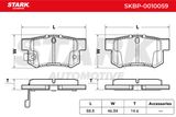 Stark Комплект тормозных колодок, дисковый тормоз SKBP-0010059