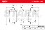 Stark Комплект тормозных колодок, дисковый тормоз SKBP-0010064