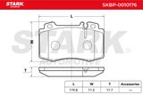 Stark Комплект тормозных колодок, дисковый тормоз SKBP-0010176