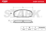 Stark Комплект тормозных колодок, дисковый тормоз SKBP-0011026
