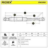 RIDEX Газовая пружина, крышка багажник 219G0163