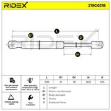 RIDEX Kaasujousi, tavaratila 219G0318