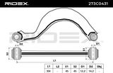 RIDEX Рычаг независимой подвески колеса, подвеска колеса 273C0431