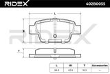 RIDEX Комплект тормозных колодок, дисковый тормоз 402B0055